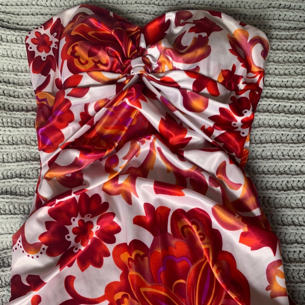 Rubber Ducky Ruched Floral Gown